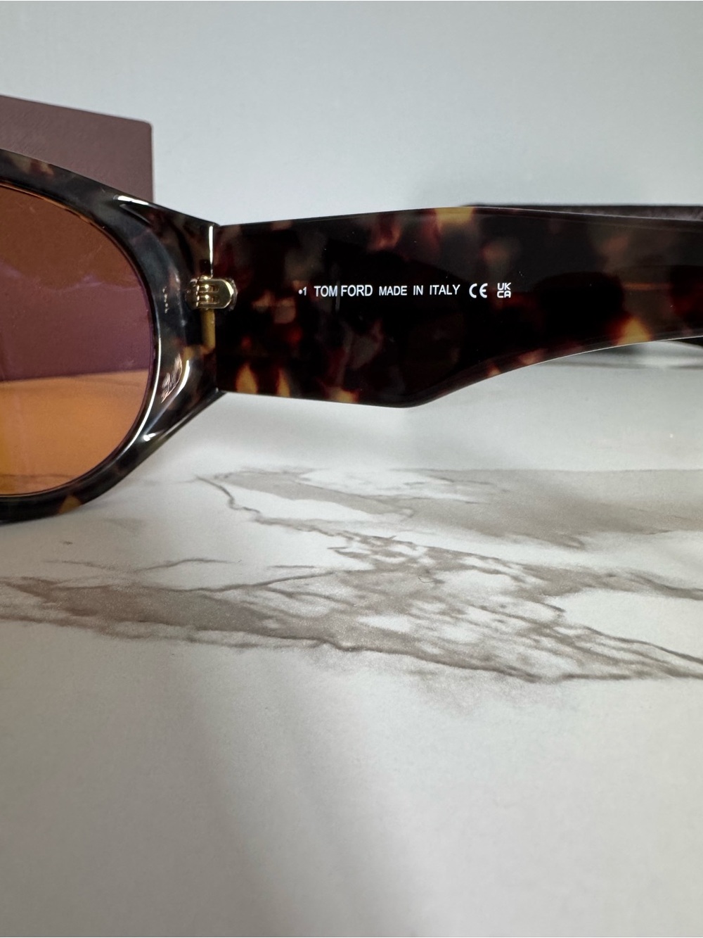 Tom Ford Tortoiseshell Frame Amber Lens Sunglasses - Picture 3 of 7